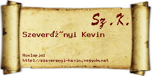 Szeverényi Kevin névjegykártya